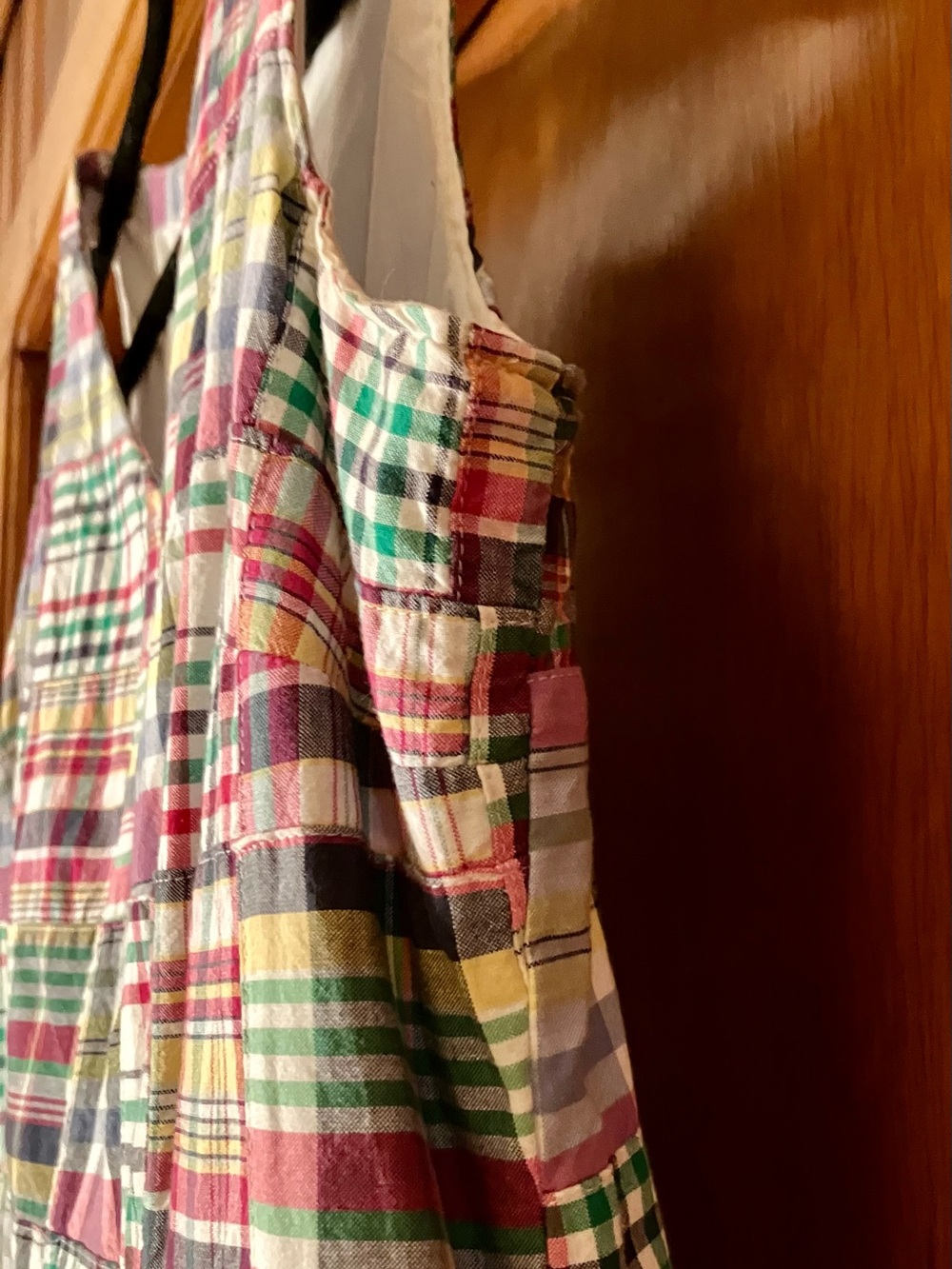 LL Bean Multicolor Plaid Cotton Sundress - Picture 3 of 6